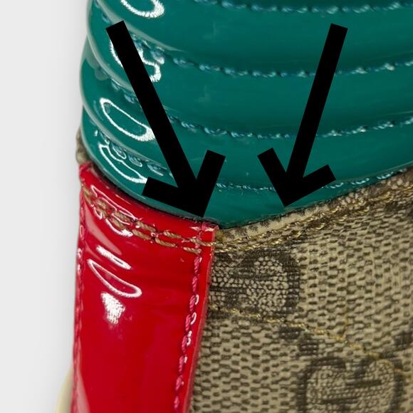 Gucci GG Supreme Monogram Patent Womens High Top Sneakers Size 36 - Picture 10 of 16